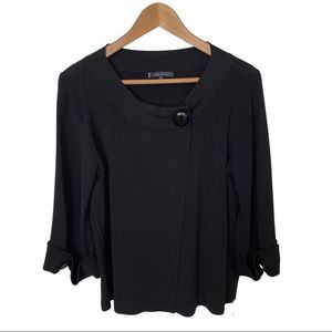 Anne Klein Black 3/4 Sleeve Knit Jacket Size Medium